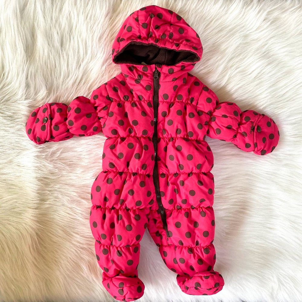 Carters Raspberry Chip Quilted Winter Bunting 6/9M